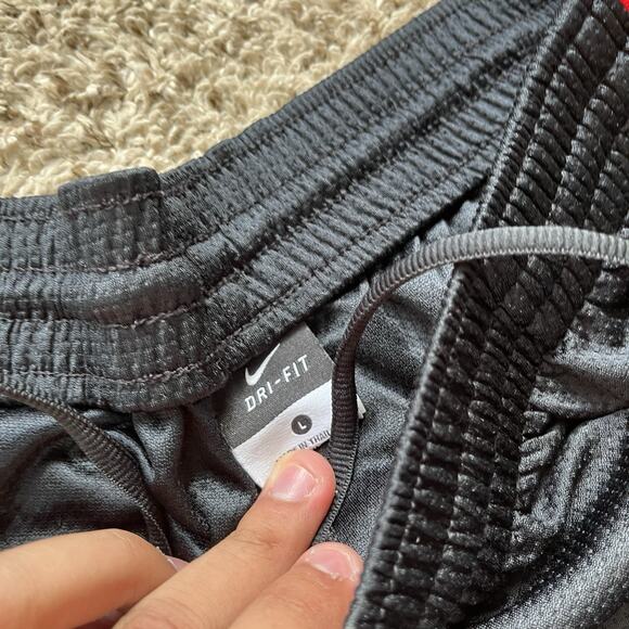 Nike Track Pants Mens Lathe Black Epic Knit Training Red Stripe Baggy Y2k - Picture 4 of 16